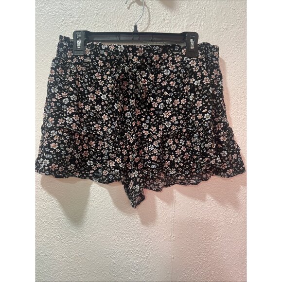 Vanilla Star Floral Women's Shorts XL Spring Paisley Casual Elastic Drawstring - Picture 1 of 14